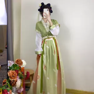 3 Pcs Women Chinese Fairy Hanfu Set Chiffon Skirt Ancient Princess Dress - Picture 1 of 13