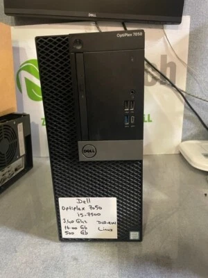 Dell OptiPlex 7050 MT  Intel I5 7500 3.40Ghz 16GB 500GB DVDRW Linux - Image 1 of 4