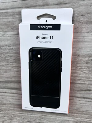 Spigen Black Core Armor Case for Apple iPhone 11 - 076CS27072 - Image 1 of 4