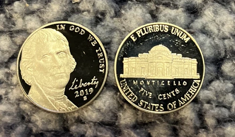 2019 S PROOF JEFFERSON Nickel, Brilliant, Deep, Cameo Proof  Cover