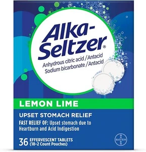 Alka-Seltzer Heartburn Relief Lemon Lime Flavor Effervescent Tablets, 4-in-1 Rel - Picture 1 of 7