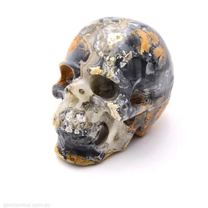 Skull 82mm Maligano Jasper Skull. Gemstone, Metaphysical, Hand Carved - Imagen 1 de 4
