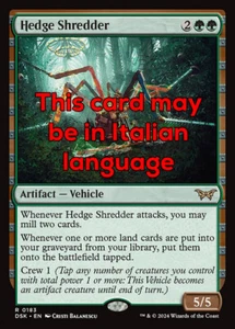 MTG HEDGE SHREDDER EXC - TAGLIASIEPI 183 - DSK - MAGIC - Imagen 1 de 1