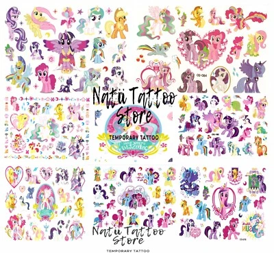Pony Temporary Tattoo Sheets stickers Children Kids Birthday Party Bag