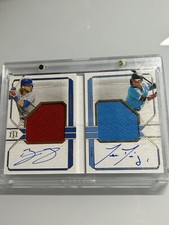 2020 Panini National Treasure Dual Auto Booklet Bo Bichette Isan Diaz /99 Rookie