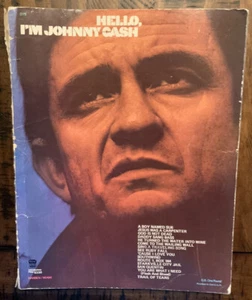 Hello, I'm Johnny Cash, Vocal Piano Guitar Organ Songbook with Poster, 1970 - Picture 1 of 9