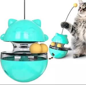 Alimentador interactivo de rompecabezas alimentador de juguetes dispensador de alimentos con bola de sonajero para gatito - Imagen 1 de 2