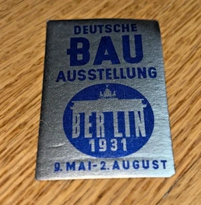 1931 EXPOSICIÓN ALEMANA DE CONSTRUCCIÓN BERLÍN 1931 póster Stamp Bauhus / Puerta de Brandeburgo - Imagen 1 de 2