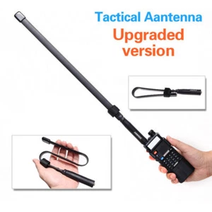 Antena plegable táctica CS SMA-hembra doble banda VHF UHF para radio Baofeng 48 cm - Imagen 1 de 8