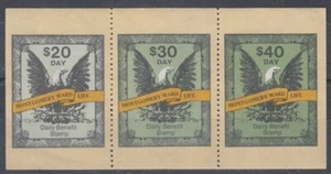 US MONTGOMERY WARD DAILY BENEFIT BRIEFMARKEN (x3) 20 $, 30 $, 40 $ (ID: 265/D61839) - Bild 1 von 1