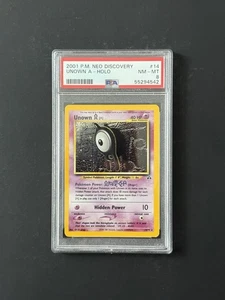 Unown A Holo - 33/75 - Neo Discovery Vintage WOTC Pokémon Card - PSA 8 - Picture 1 of 2