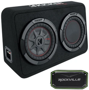 KICKER 48TCWRT82 CompRT 8" 600w Subwoofer Coche Poco Profundo + Subcaja + Altavoz Hogar - Imagen 1 de 12
