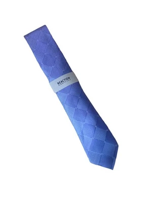 New Men’s Kenneth Cole Reaction Purple  Diamond Print Silk Blend Neck Tie - Image 1 of 2