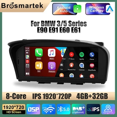 8.8'' Android 14 Autoradio CarPlay Für BMW 5er 3er E60 E61 E90 E91 Head Unit Set - Bild 1 von 4