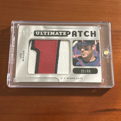 2009 UD Ultimate Collection Joe Mauer Jumbo Jersey patch /35 Game Used Relic - Image 1 of 2