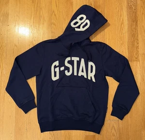 NEU G-STAR RAW HOODIE 89 GRAFIK DUNKELBLAU GSTAR HERREN GRÖSSE MEDIUM - Bild 1 von 9