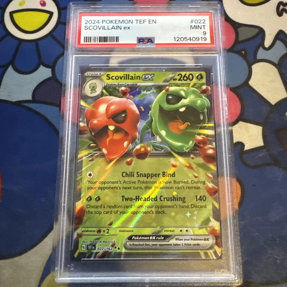 Scovillain ex 022/162 Sv05: Temporal Forces Holo PSA 9 MINT Pokemon - Image 1 of 2