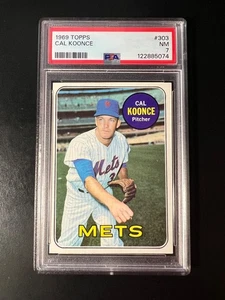 1969 Topps #303 Cal Koonce PSA 7 Mets  - Picture 1 of 2
