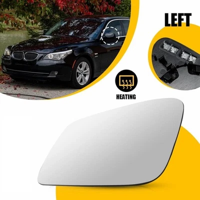 Driver Left Side Mirror Glass For 2010-2016 BMW 528i 535i 550i 4 Pin New Foto 1 de 4