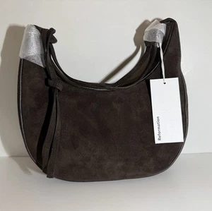 Reformation Medium Rosetta Shoulder Bag Boss Suede Crescent Authentic New w/Tags - Picture 1 of 17