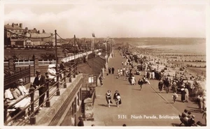 North Parade Bridlington 1940er Beach H. Coates Nene Serie Echtfoto Postkarte - Bild 1 von 2