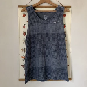 Nike Dri-Fit Vest Grey Run Gym Trail Excellent Condition - Picture 1 of 5