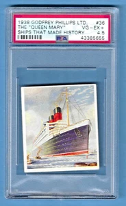 1938 Godfrey Phillips Queen Mary #36 Ships That Made History PSA 4.5 #43385655 - Picture 1 of 2