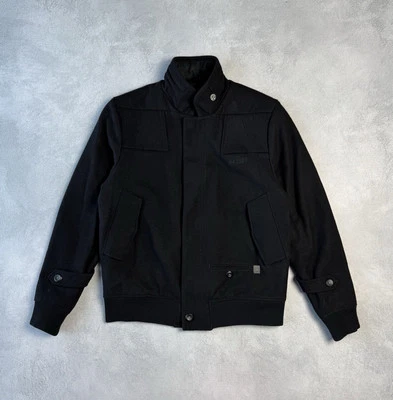 G Star Raw Artner Mens Black Wool Bomber Jacket Size XL - Image 1 of 4