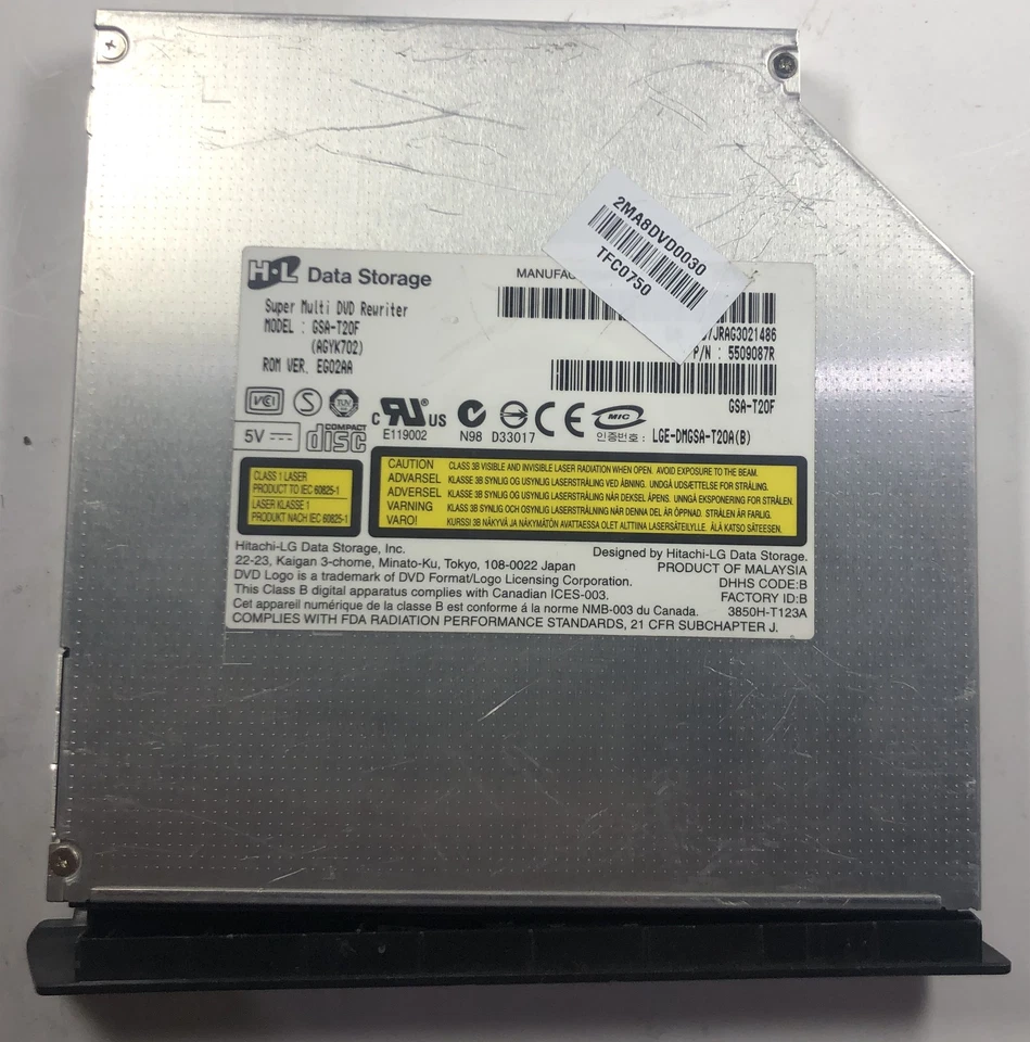 Gateway ML6000 Laptop GSA-T20F Super Multi DVD Rewriter- 2MA8DVD0030 - Image 1 of 1