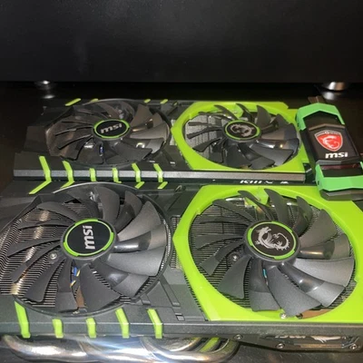 2x MSI GTX960 Limited Edition 10me X2 + Green SLI Bridge - Image 1 of 4