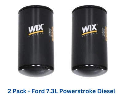 Paquete de 2 - Filtro de aceite de motor Wix Ford 7,3 L diésel Powerstroke F250 F350 Super Duty Foto 1 de 2