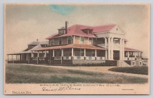 Texas TX Dallas Golf and Country Club Albertype handkoloriert um 1908 Postkarte - Bild 1 von 2