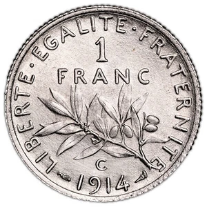 Monnaie France - 1 franc semeuse - 1914 C - Castelsarrasin - SPL - Imagen 1 de 2