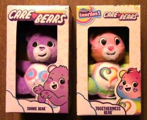 Care Bears Micro Plush Teenies Lot Of 2 SHARE BEAR & TOGETHERNESS BEAR - Picture 1 of 1