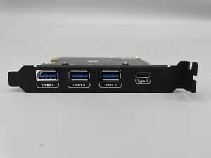 USB C Type-C PCIe Card - 3x FAST USB-A & 1x USB-C Port For Windows, Mac & Linux - Picture 1 of 7