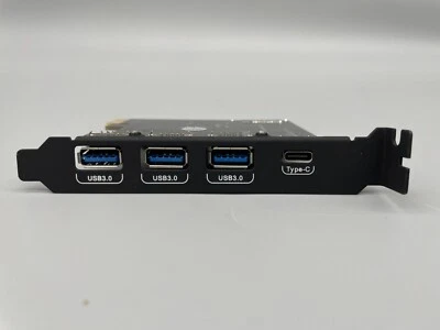 Tarjeta USB C Tipo-C PCIe - 3x Puerto USB-A Rápido y 1x Puerto USB-C Para Windows, Mac y Linux Foto 1 de 4