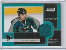 PATRICK MARLEAU Sharks 2001/02 Topps Stadium Club Souvenirs Game-Worn Jersey