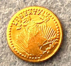MINI 20 $ TWENTY DOLLAR GOLDMÜNZE GOLDVERGOLDUNG - Bild 1 von 3