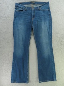 Levis 524 Jeans Women 15 Blue Too Superlow Low Rise Bootcut Flare Medium Wash - Picture 1 of 9