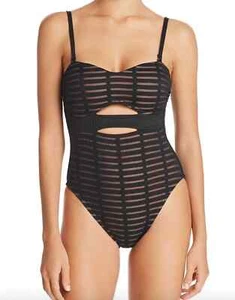 Kenneth Cole Women's Black Off The Grid Bandeau One Piece Swimsuit Size S L94914 - Picture 1 of 3