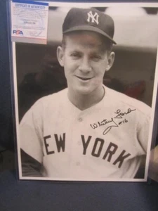 Whitey Ford Autographed George Brace 11x14 Photo New York Yankees Baseball PSA - Picture 1 of 1