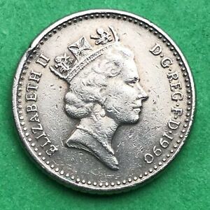 UK 1990 Great Britain United Kingdom 5 Pence Queen Elizabeth II