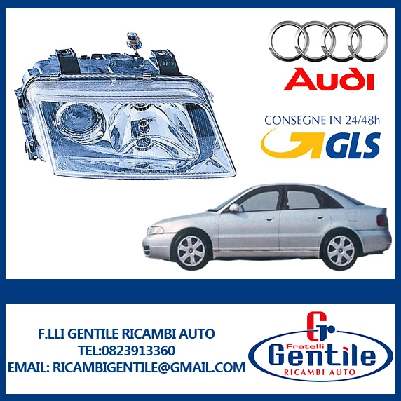 Faro derecho audi a4 s4 1997-1999 2h7 apto para reg. Eléctrico Foto 1 de 1