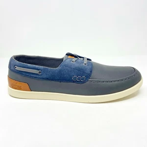Lacoste Arverne 6 SRM Leather Suede Grey Blue Mens Boat Loafers Casual Shoes - Picture 1 of 5