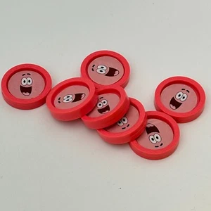 Connect 4 SpongeBob SquarePants 7 Pink Checkers 2008 Replacement Pieces Parts - Picture 1 of 1