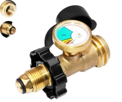 Propane Tank Adapter with Gauge Converts POL LP Tank to QCC1/Type1 with Propane - Image 1 of 4