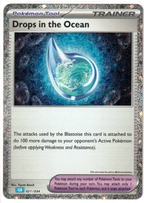 Drops in the Ocean - 021/034 - Pokemon Trading Card Game Classic - NM - HOLO - Image 1 of 2