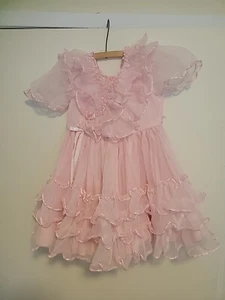 Lida California Party Pageant Dress Full Circle Dress Ruffles 5 Made in USA - Picture 1 of 12