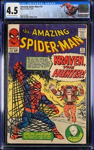 Amazing Spider-Man #15 (1964) CGC 4.5, ¡etiqueta personalizada! ¡Nuevo estuche! ¡Llave! 1er Kraven! - Imagen 1 de 2