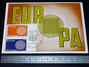 CARTE POSTALE 1er JOUR PHILATELIE 1970 EUROPA ANDORRE CEPT CONFERENCE POSTE - Imagen 1 de 1